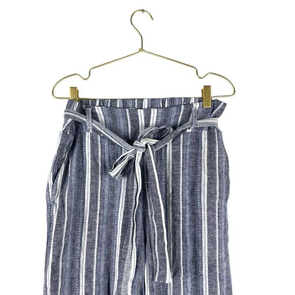 Sound/Style by Beau Dawson Womens Blue Linen Pants Summer Lux SpringM 102 - Picture 2 of 7
